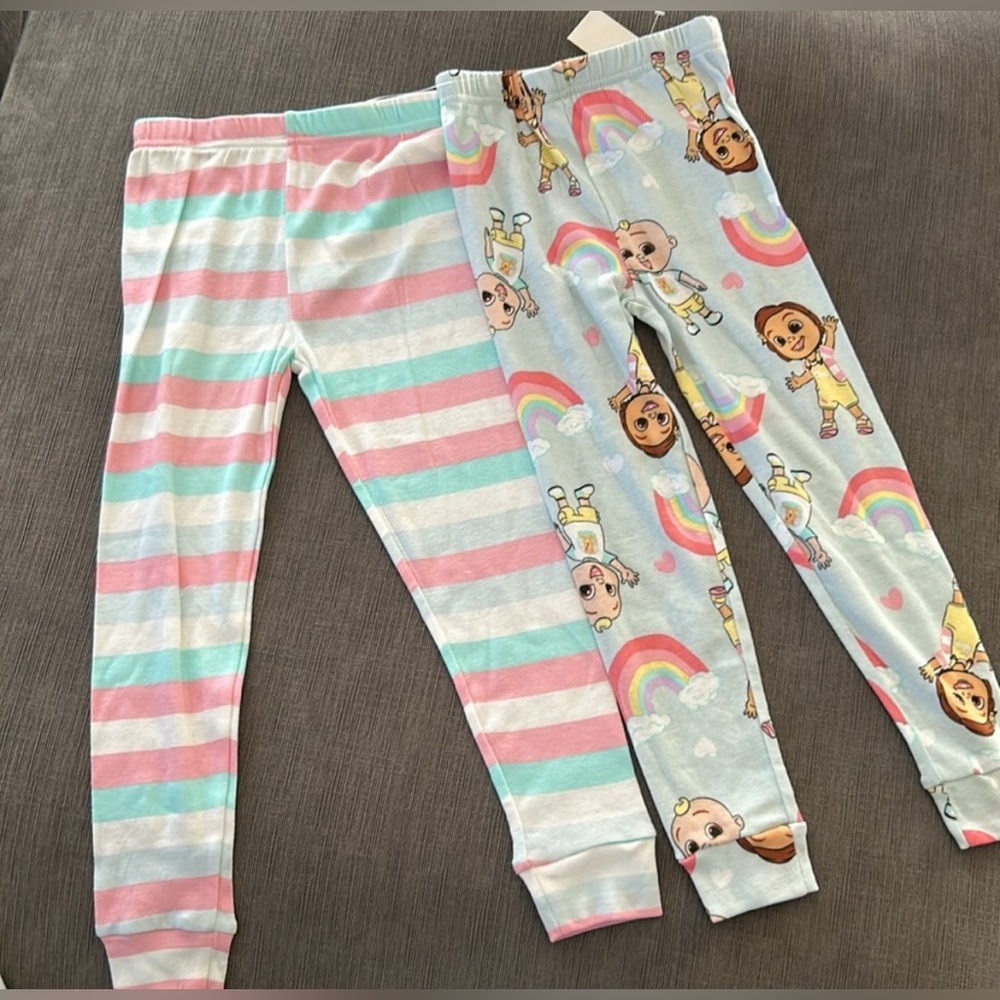 Cocomelon JJ & Friends Rainbow Pajama Set 4pc NWT Toddler 4T - Picture 4 of 5